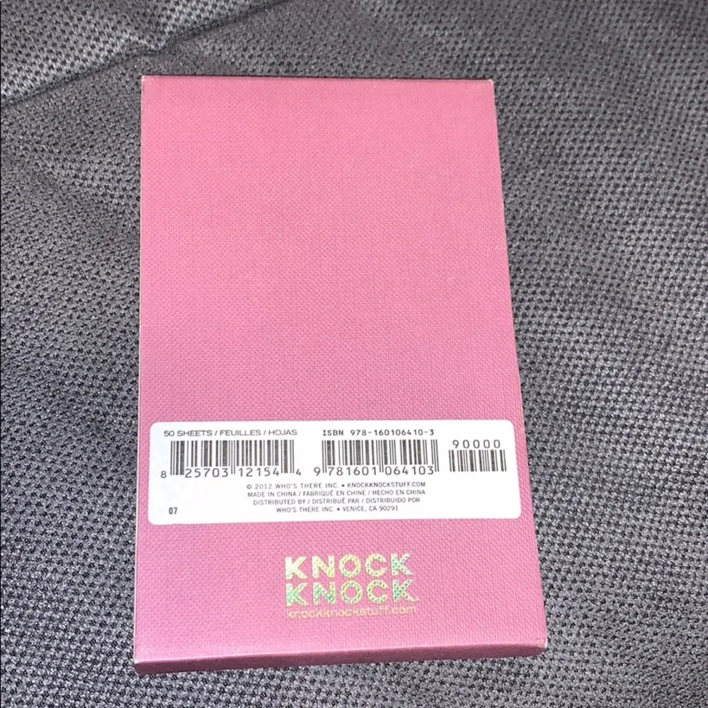Small pink notepad lined NEW